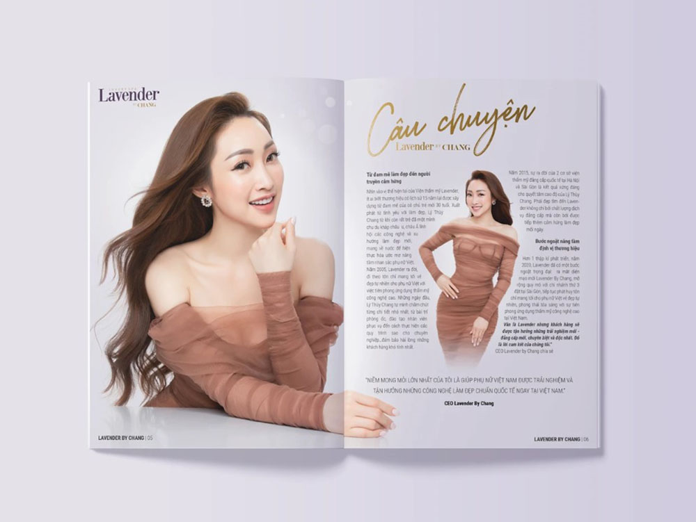 Mãu catalogue spa sang trọng, nhẹ nhàng